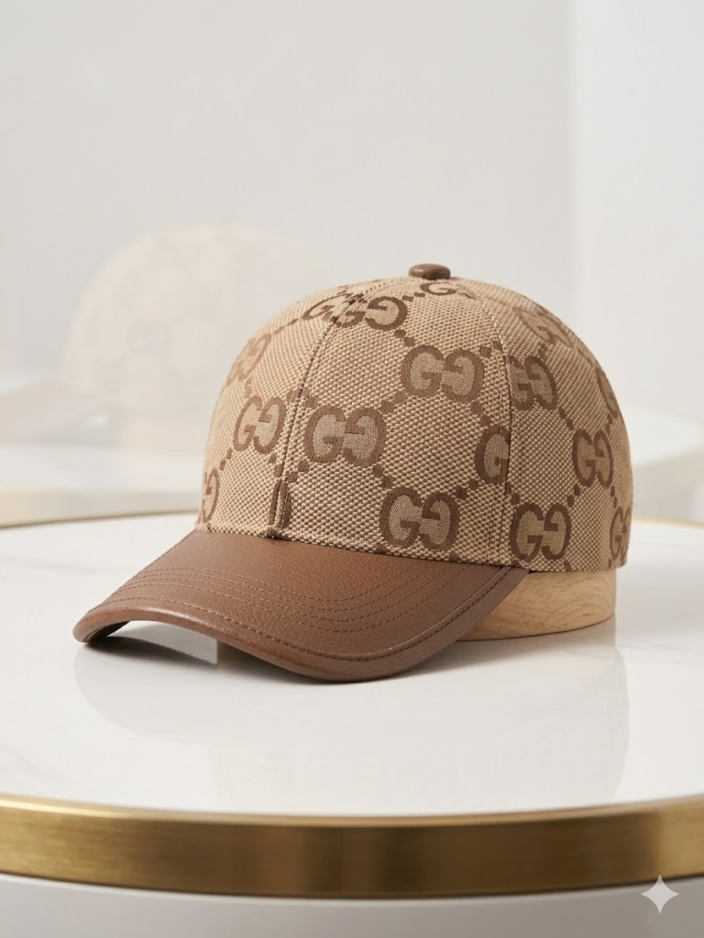 Gucci Beige and Brown GG Canvas Baseball Cap - Picture 2 of 2